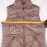 Per Una Bronze Beige Brown Metallic Quilted Puffer Vest Zip-Up Bodywarmer Gilet Size S Image 8