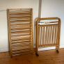 Large Wooden Baby Cot with Mattress | Natural Wood Finish Image 2