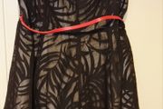 Oasis Black Lace Fit and Flare Dress