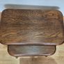 Pair of Vintage Mid-Century Brutalist Oak Nesting Tables Image 2