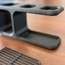 3D Printed Electric Toothbrush Holder, Black Bathroom Organiser, 2 Toothbrushes & Toothpaste Image 3
