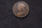Great Britain : Queen Victoria One Penny Coin - 1897