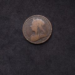 Great Britain : Queen Victoria One Penny Coin - 1897