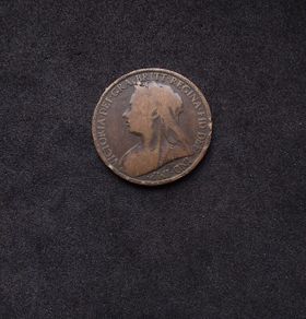 Great Britain : Queen Victoria One Penny Coin - 1897