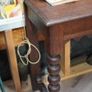 Antique Oak Console Hall Table with Coat Rack Image 4