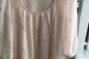 Ladies peach/ cream blouse. Size 10