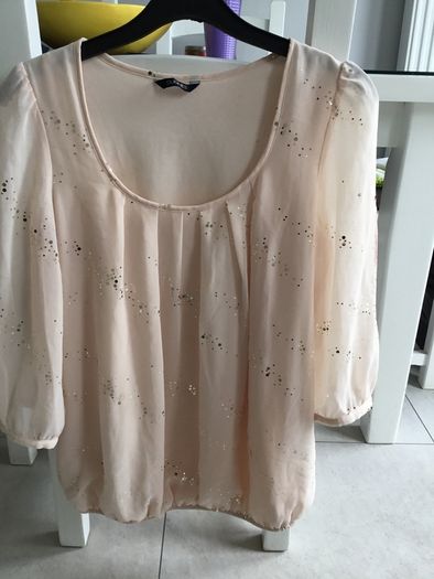 Ladies peach/ cream blouse. Size 10
