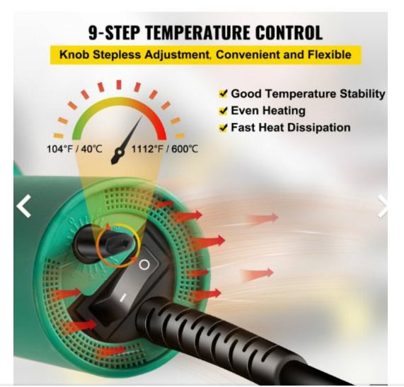 Roofing Welder Pvc Welding 6 Pcs 1600w 220v Hot Air Welding Tool Kit