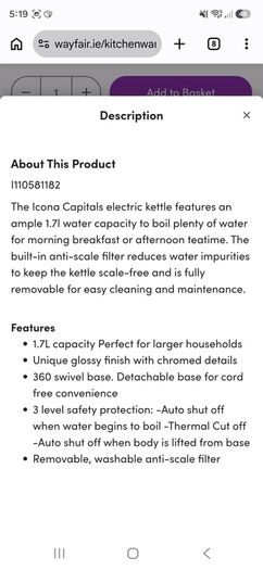 Delonghi metallic kettle