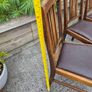 Set of 4 Arts & Crafts oak dining chairs Image 9