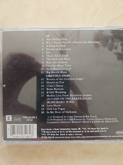 Gram Parsons CD - GP / Grievous Angel