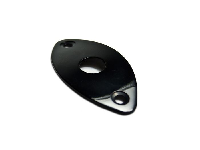 Football Style Curved Metal Jack Plate (Black/Chrome/Gold)