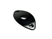 Football Style Curved Metal Jack Plate (Black/Chrome/Gold)
