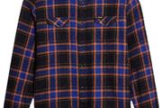 Wrangler Men's Casual Shirt Ls 2pkt Flap, W5A58Q100 Multicolored Black, S