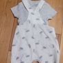 Next Baby 2-piece set cotton dungaree and t shirt Age 0 to 3 months Image 5
