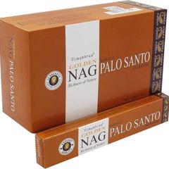 ONE BOX of Golden Nag Himalaya or Nag Palo Santo incense 12x15g Packets great quality & value