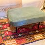 Green Velvet Ottoman Image 2