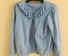 Girls  cardigan with ruffled collar Age 7-8 years
