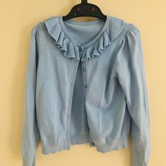 Girls  cardigan with ruffled collar Age 7-8 years