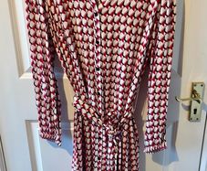Long print dress. Size 16