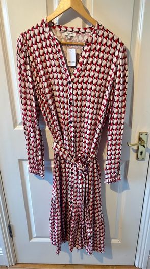 Long print dress. Size 16