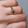 Vintage 9ct gold diamond solitaire ring size K Image 7
