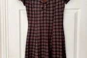 Mango Casual Day Dress - Brown and Black - Size M