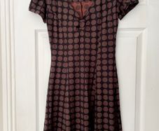 Mango Casual Day Dress - Brown and Black - Size M