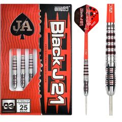 New 25g 90% tungsten Black Jack J21 darts
