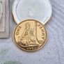 3 X Gold Plated Proof One Penny Coins Image 3