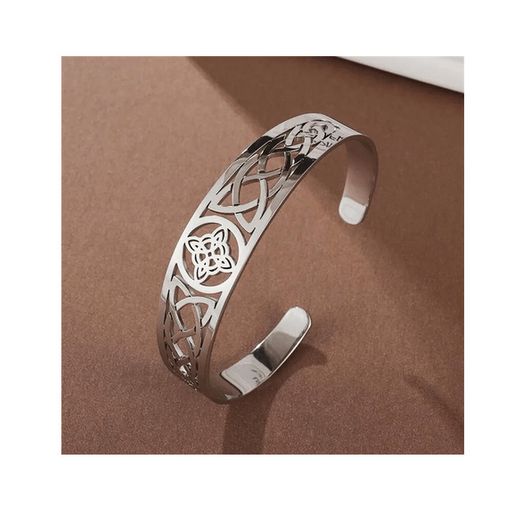 Silver Cuff Bracelet with Irish Knot - nice gift