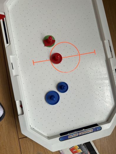 air hockey game