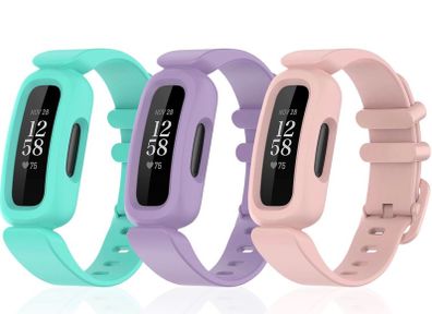 3 Pcs Silicone Straps Compatible with Fitbit Ace 3 for Kids,Watch Straps Silicone Wristband Replacement for Kids
