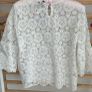 Bnwt Vero Moda top size small ivory white lace top Image 9