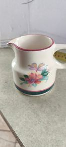 Carrigaline Pottery Ireland Vintage Floral Hummingbird Carrigdhoun Milk Jug