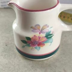 Carrigaline Pottery Ireland Vintage Floral Hummingbird Carrigdhoun Milk Jug