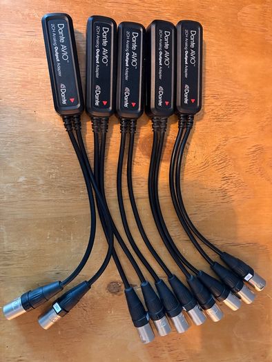 5 x Dante AVIO Analog Output Adapter 0x2