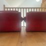 Red Leather Armchairs Image 4