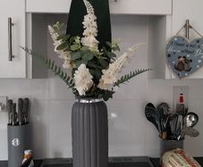 fab vase and flowers