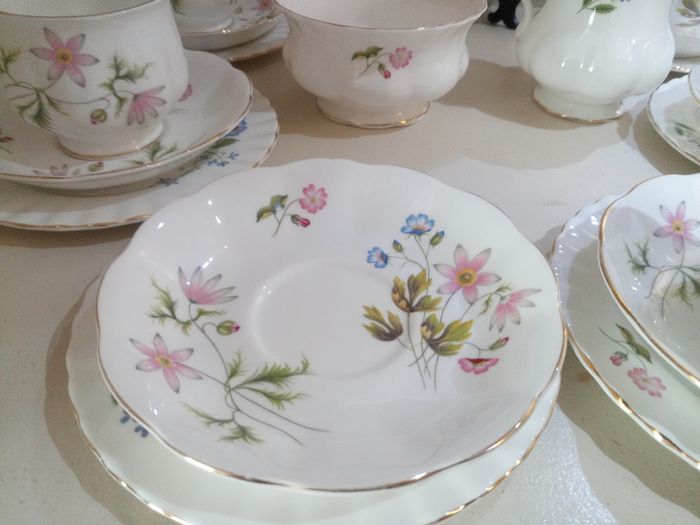 Richmond Bone China 21 piece Tea set 'Wild Anemone'