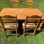 Solid table and 6 chairs. Good condition Image 3