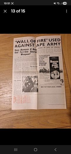 1970 Beneath The Planet Of The Apes Press Kit Material