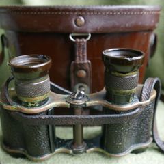 WW1 British Army A. Kershaw and Sons 6x Prismatic Binoculars 1917 Broad Arrow + Leather Case
