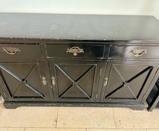 URGENT SELL OFF!!Large Black 3-Door Sideboard- Great Upcycling Project!