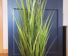 Tall Artificial Grass Plant in Marble-Effect Pot - 120cm