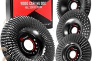 Angle Grinder Wood Carving Disc 115mm, 4 PCS Wood Grinding Wheel, Angle Grinder attachments, Grinder Shaping Disc for Angle Grinders with 22.23mm Arbor &amp; M14 Threads