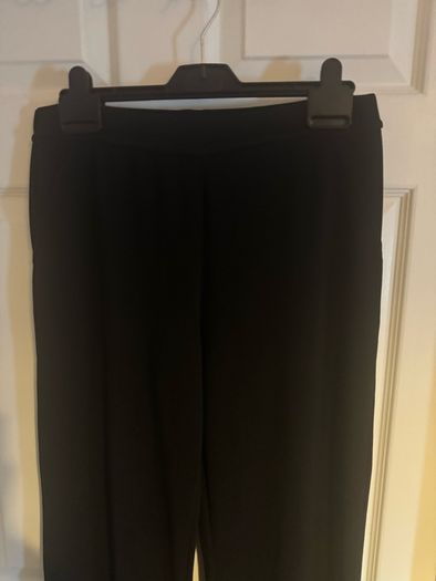 Dunnes Stores Black elastic wide leg pants size UK16 EU44 Long leg Postage included