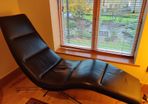 Leather Reclining Chaise Lounge Chair