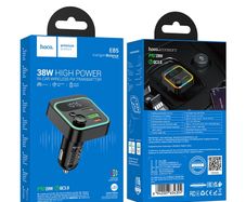 Hoco E85 Tiger PD20W+QC3.0 Car BT FM Transmitter Black