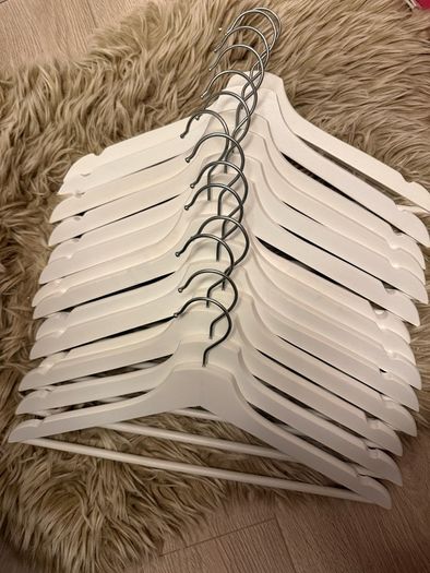 Ikea white wooden hangers